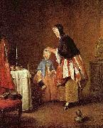 Jean Simeon Chardin Die Morgentoilette painting